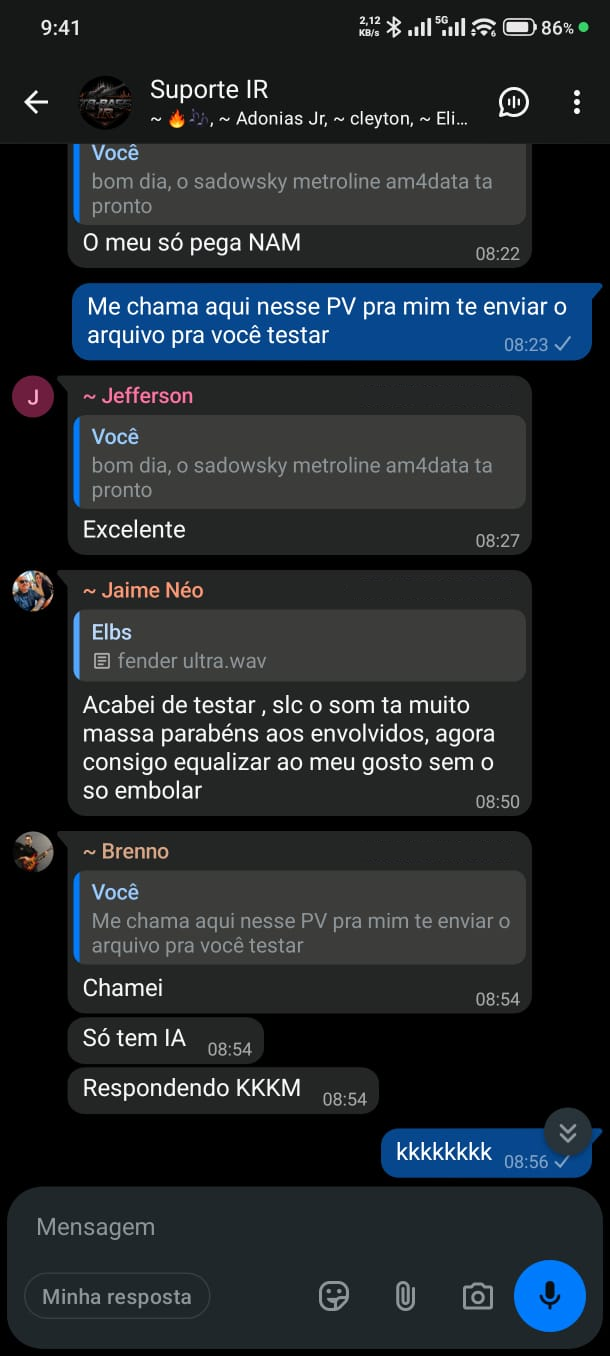 Feedback real da comunidade TB-BASS IR