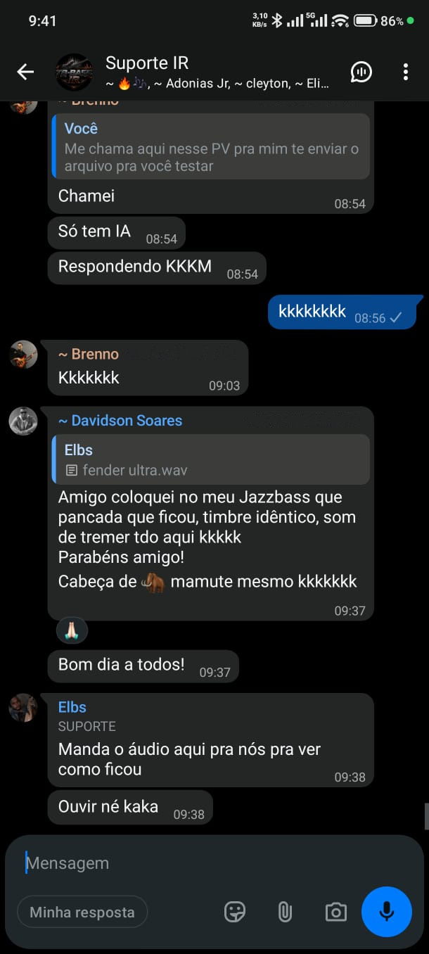 Feedback real da comunidade TB-BASS IR